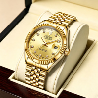 Reloj Mecánico Automático para Hombre, 38 mm, Bisel Estriado, Acero Inoxidable, Multicolor, 3 ATM