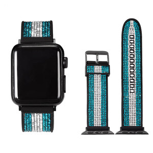 Cinturino in silicone con zircone Bling di lusso personalizzato per iWatch <span class=keywords><strong>Sport</strong></span> Designers Smart <span class=keywords><strong>Watch</strong></span> Slap <span class=keywords><strong>serie</strong></span> di cinturini per cinturino per <span class=keywords><strong>Apple</strong></span> <span class=keywords><strong>Watch</strong></span> - Product Image 3