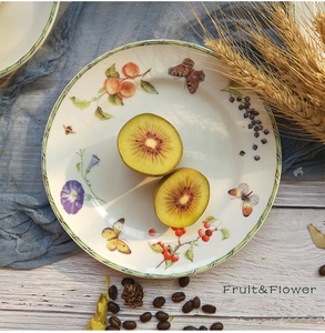 Wholesale Selling butterfly Pattern Tableware Plate Bowl Ceramic Tableware <b>Set</b> - Product Image 2
