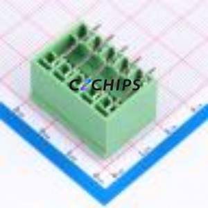 JL2EDGKRCH-50805G01 Plug-in Terminal Block Bent Lead Through Hole,P=5.08mm Board-to-Board / Socket - Closed 2x5P 5.08mm Green - Product Image 2
