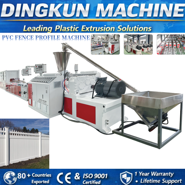 PVC Fence Profile Extrusion Machine Plastic