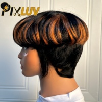 Perruques Chioma à prix abordable, perruques sans colle, perruques courtes coupe pixie en cheveux humains, perruques bob en cheveux naturels vietnamiens, perruques pixie bouclées en cheveux humains