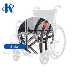 Kaiyang-silla de ruedas estándar de alta resistencia KY874 para adultos, doble barra cruzada, de acero cromado, básica, estándar, manual - Product Image 5
