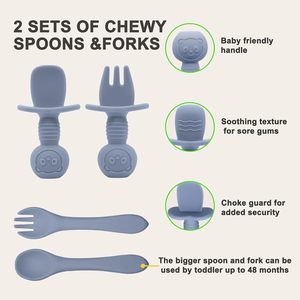 Wholesale Custom Newborn BPA Free <b>Kids</b> Dinnerware Silicone Tableware Baby Feeding Suction Bowl Plate Set - Product Image 2