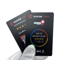Conception gratuite TikTok Ins carte de révision Code carte de visite 213 / 215 / 216 13.56mhz NFC PVC carte plastique pour Google Review carte NFC