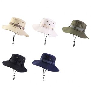 Wholesale Custom Logo Packable Summer Climbing Hiking Outdoor Sun <b>Hat</b> Fishing Cotton <b>Boonie</b> <b>Hats</b> With String <b>for</b> Women <b>Men</b> - Product Image 2