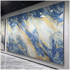 <span class=keywords><strong>Materiali</strong></span> da costruzione grande formato 1600 x3200 marmo pietra aspetto alta lucido blu lucido lastra gres porcellanato piastrelle per pareti e pavimenti - Product Image 1