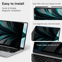 Filter Privasi Anti Spy Dua Arah Magnetik Nano Suction Smart Adsorption Pelindung Layar untuk Macbook Air 13.6" M2/M3/M4/M5