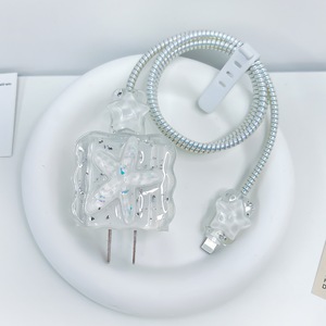 ينطبق الكريستال على غطاء أبل 20 واط/18 واط غطاء رأس ملء آيفون 15 غطاء شاحن وردي فراشة - Product Image 5
