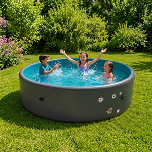 <span class=keywords><strong>Piscine</strong></span> gonflable ronde en PVC pour enfants, personnalisable en usine, pour la maison et l'extérieur, brossée, pliable, durable et robuste - Product Image 3