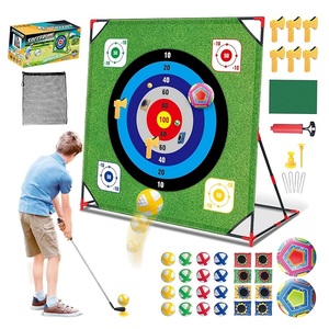 Juego de Golf con Tapete de Putting, 16 Pelotas Adhesivas, 8 Bolsas de Frijoles, 6 Palos, 2 Balones de Fútbol, Juego de Golf Adhesivo 4 en 1 - Product Image 1