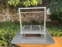 Brasero avec anneau de grillade en acier inoxydable, vente chaude, Gaucho Asado Parrilla, barbecue argentin, grill en bois d'Argentine