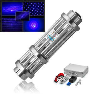 Puntero Láser Azul Recargable USB con Batería Integrada en Forma de Gatling para Astronomía, Gatos, Perros, Mascotas y Escuela - Product Image 3