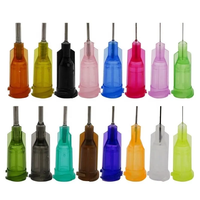 18G vert 1/4 pouces embouts en plastique en acier inoxydable aiguille de distribution embouts émoussés distribution aiguille de colle aiguilles jetables industrielles