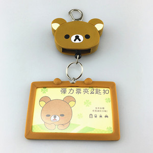 Custom Designed Soft PVC Cartoon Bear Yoyo Badge Reel Card Holder for Promotional & Business Gifts