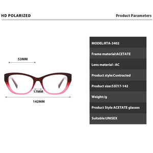 All'ingrosso occhiali ottici personalizzati di alta qualità da donna Cat Eye ultimi occhiali alla moda in acetato montatura nuovo modello da donna occhiali da vista - Product Image 3