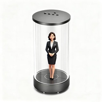 Affichage holographique 3D flottant sur table numérique AI de 7 pouces dans une vitrine LCD transparente