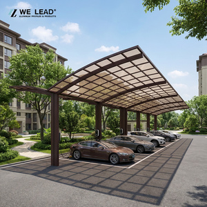 Système d'abri pour voiture en aluminium résistant aux intempéries, style pergola, auvent métallique, décoration de jardin de villa de luxe - Product Image 2
