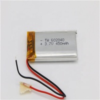 Bloc de cellules lithium-ion, 602035 400mah, 3.7v, ligne msds, système solaire, calb, feuille de cuivre et aluminium, batterie