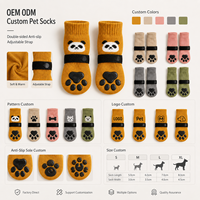 Chaussettes pour animaux de compagnie, chien, chat, chaudes, imperméables, antidérapantes, double couche, semelle en caoutchouc à points, douces, respirantes, pour la marche en intérieur, soin des pattes, chaussettes personnalisées