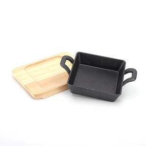 热销小型铸铁烤炉顶烤盘方形不粘涂层环保现代炒板油炸 - Product Image 4