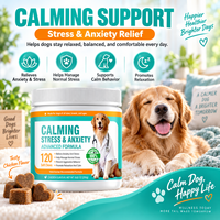 Friandises à Mâcher Apaisantes Marque Blanche pour Chiens Saveur Poulet L-Théanine Tryptophane Équilibre Émotionnel Relaxation Complément Alimentaire pour