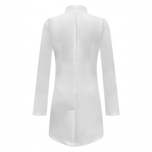 Giacca da dottore con cerniera a maniche lunghe da <span class=keywords><strong>donna</strong></span> Slim Fit uniforme da lavoro da medico alla moda <span class=keywords><strong>donna</strong></span> bianco camice da laboratorio - Product Image 3