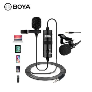 BOYA-micrófono para teléfono móvil M1 Original, 3,5mm, con cable, Clip en la solapa, Mini grabación, Lavalier, Podcast, para entrevista en vivo