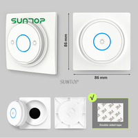 Interrupteur cinétique sans fil Interrupteur mural auto-alimenté sans batterie Éclairage Télécommande Interrupteur électrique avec récepteur RF433