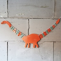Huaien pabrik dinosaurus baru surat ulang tahun bendera InsKids pesta tata letak latar belakang spanduk gantung