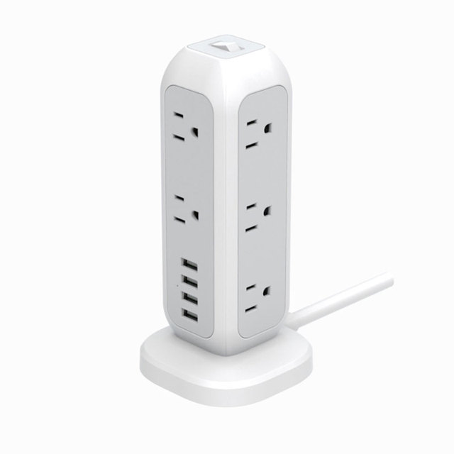 Smart Home Waterproof Surge Protector American Expandable Socket Cube USB Power Strip with 11 Outlets