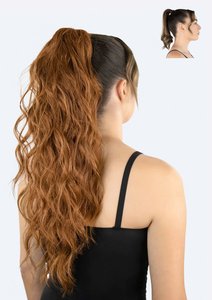 KEMY Extension <span class=keywords><strong>de</strong></span> cheveux synthétiques semi-texturée French Curl <span class=keywords><strong>de</strong></span> 26 pouces, <span class=keywords><strong>queue</strong></span> <span class=keywords><strong>de</strong></span> <span class=keywords><strong>cheval</strong></span> noire résistante à la chaleur pour femmes, <span class=keywords><strong>jolie</strong></span> qualité, douce - Product Image 5