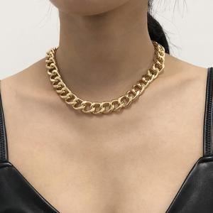 Collar <span class=keywords><strong>de</strong></span> <span class=keywords><strong>cadena</strong></span> <span class=keywords><strong>de</strong></span> acero inoxidable para mujer, joyería <span class=keywords><strong>de</strong></span> fábrica, <span class=keywords><strong>precio</strong></span> al por mayor, placa <span class=keywords><strong>de</strong></span> <span class=keywords><strong>oro</strong></span> <span class=keywords><strong>de</strong></span> 18k, <span class=keywords><strong>cadena</strong></span> cubana - Product Image 2