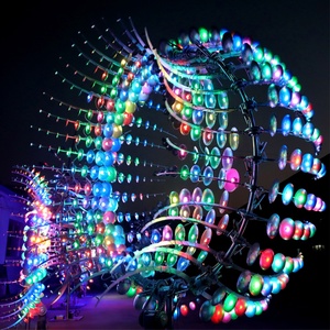 منحوتات دوارة حركية من الفولاذ المقاوم للصدأ، تماثيل معدنية متحركة تعمل بالرياح للبيع - Product Image 1