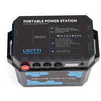 Batería de Litio LiFePO4 de 100AH con Energía Solar, Estación Portátil de 12.8V 1000W, Arrancador de Onda Sinusoidal Pura para RV, Coche y Almacenamiento en el Hogar