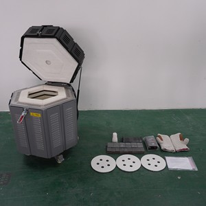 19L <span class=keywords><strong>1300</strong></span> ° <span class=keywords><strong>Four</strong></span> à moufle en fibre céramique C, <span class=keywords><strong>four</strong></span> électrique pour laboratoire et atelier de poterie - Product Image 4