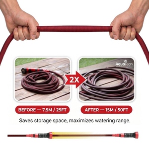 Expandable Water Garden Hose <b>Set</b> 7.5~15M Super Strong and Durable Absolutely not Twist, Tangle or Kink for Garden Irrigation - Product Image 3
