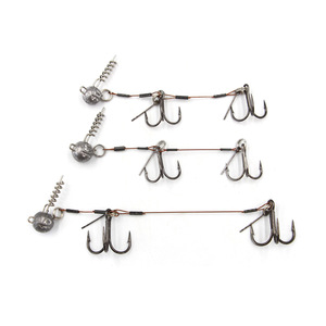 Hameçon triple en acier inoxydable avec tête plombée pour la pêche au <span class=keywords><strong>brochet</strong></span>, <span class=keywords><strong>fil</strong></span> de liaison pour leurres - Product Image 2