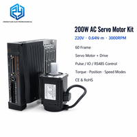 Moteur servo monophasé 200W avec retour d'information par encodeur, positionnement précis pour équipement médical et contrôle industriel