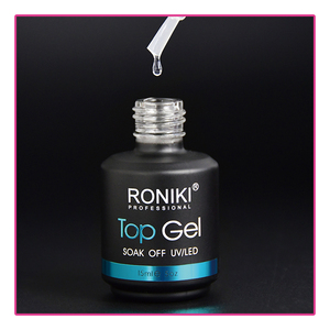 RONIKI OEM/ODM Gel <span class=keywords><strong>UV</strong></span> <span class=keywords><strong>semi</strong></span>-<span class=keywords><strong>permanent</strong></span> à faire tremper 15 ml Longue durée transparent Non toxique Marque privée Sans essuyage Caoutchouc Mat Top Coat - Product Image 3