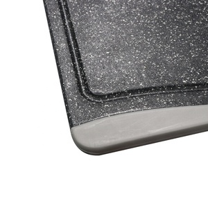 Joywave 2 Gói Đa Chức Năng Đen Granite Cắt Khối Không-Trượt Nhựa Nhà Bếp Nấu Ăn Cắt Bảng Với Nước Trái Cây Rãnh - Product Image 5