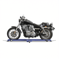 Chariot de transport pour moto Fervi 120 cm en acier bleu robuste avec roulettes pour garage et stockage de vélos Garantie 3 ans Italie