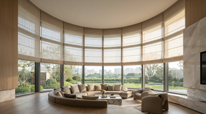 Stores romains à rail incurvé ZSTARR pour fenêtre en <span class=keywords><strong>baie</strong></span> et fenêtre cintrée, conception <span class=keywords><strong>sur</strong></span> <span class=keywords><strong>mesure</strong></span> pour commande de projet - Product Image 2