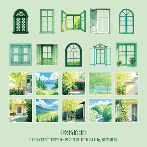 20 hojas de papel de material por paquete Small Town Window Explorer Series Puerta y ventana Scenic Handbook Decoración - Product Image 6