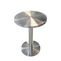 Table Ronde Extérieure en Acier Inoxydable, Durable et Résistante à l'Eau, Design Moderne pour Salons de Thé, Snacks et Cafés