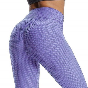 Popular Gym Tights <strong>Bubble</strong> Jacquard <strong>Booty</strong> Pants High Waist Push up Scrunch Butt Yoga <strong>Leggings</strong> for Women - Product Image 2