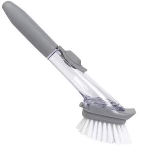 Cepillo de plástico para lavar utensilios de cocina, multifuncional, con mango largo, para tazones y ollas. - Product Image 1