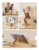 Nouveauté très vendue 360 °   Support de téléphone rotatif, pliable et réglable en hauteur, support de bureau pour téléphone portable et tablette, pour le bureau et les études