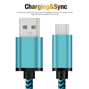 Bán Sỉ SANGUAN Cáp Dữ Liệu Với Nylon Bện USB 2.0 Sang Type C Cáp Sạc Nhanh 3A Cho Điện Thoại Android