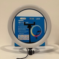 Anneau lumineux RGB premium de 12 pouces pour trépied, lumière LED circulaire à intensité réglable pour éclairage de studio et création de contenu